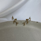 Ohrstecker aus 9 Karat. Gold mit klaren CZ-Steinen