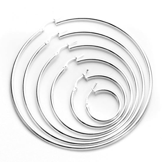 Sterlingsilber 2 mm Ohrringe