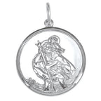 Sterlingsilber Christophorus Anhänger - Poliert oder Mattiert
