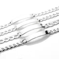 Herren-Armband aus Sterlingsilber mit ID-Platte