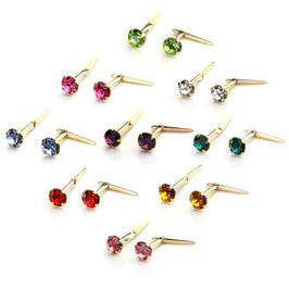 9 Karat Gold Andralok Ohrstecker mit 3 mm Kristall