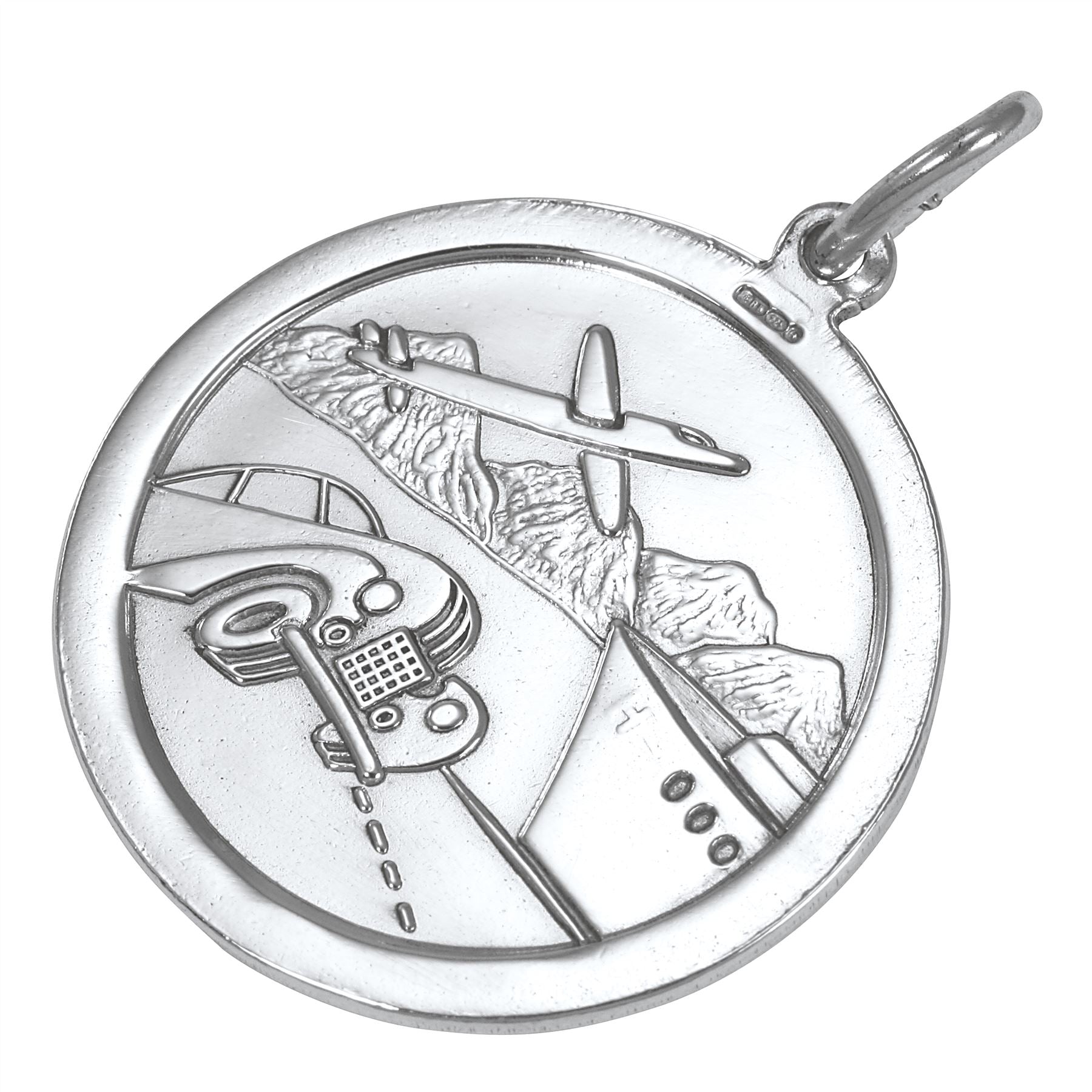 Sterlingsilber Christophorus Anhänger - Poliert oder Mattiert