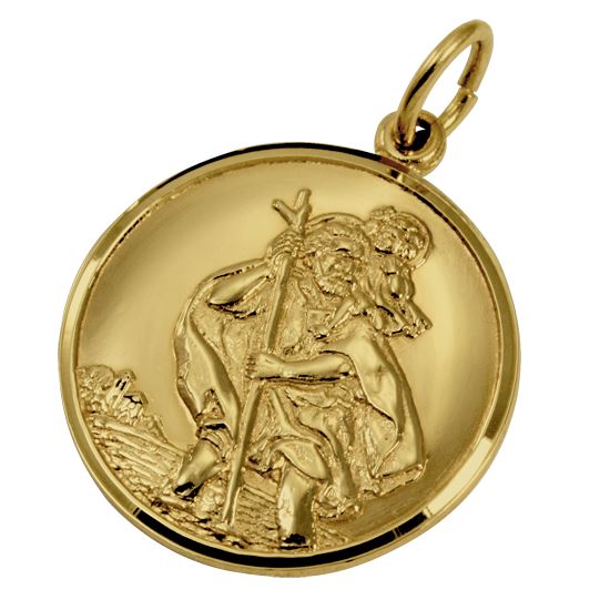 Gold St. Christopherus Anhänger
