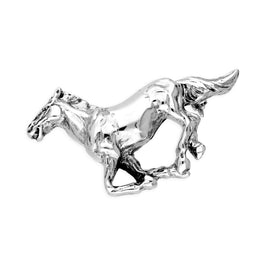 Brosche aus Sterlingsilber mit galoppierendem Pferd