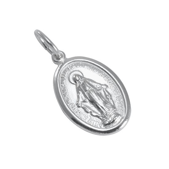 Wundertätige Medaille aus Sterlingsilber - poliert oder matt