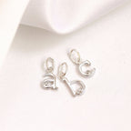 Sterlingsilber Halskette mit Diamanten und Initialen