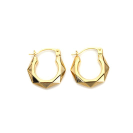 Facettierte Creolen aus 9 Karat Gold