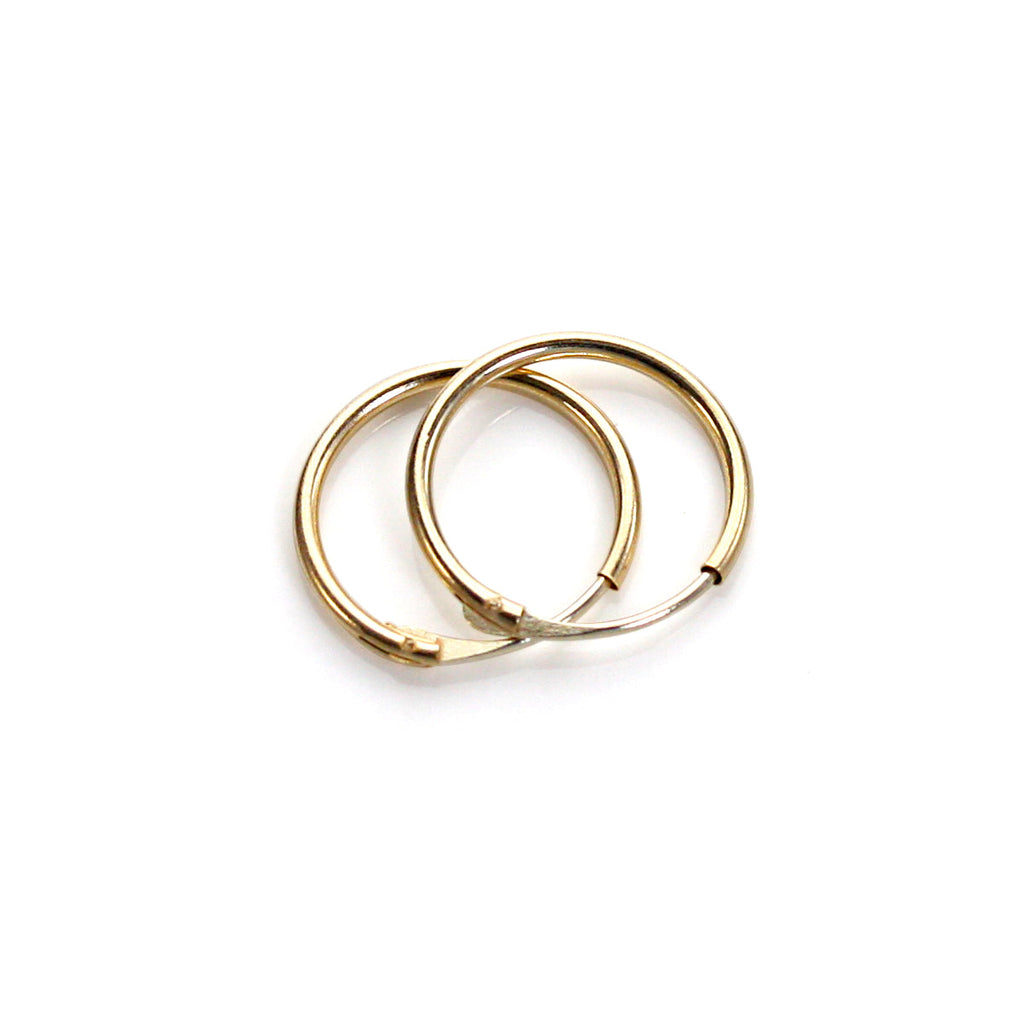 9 Karat Gelbgold-Ohrringe, 10 mm