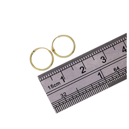 9 Karat Gelbgold-Ohrringe, 10 mm