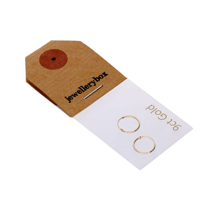 9 Karat Gelbgold-Ohrringe, 10 mm