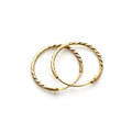 9 Karat Gelbgold-Creolen mit Diamantschliff, 12 mm