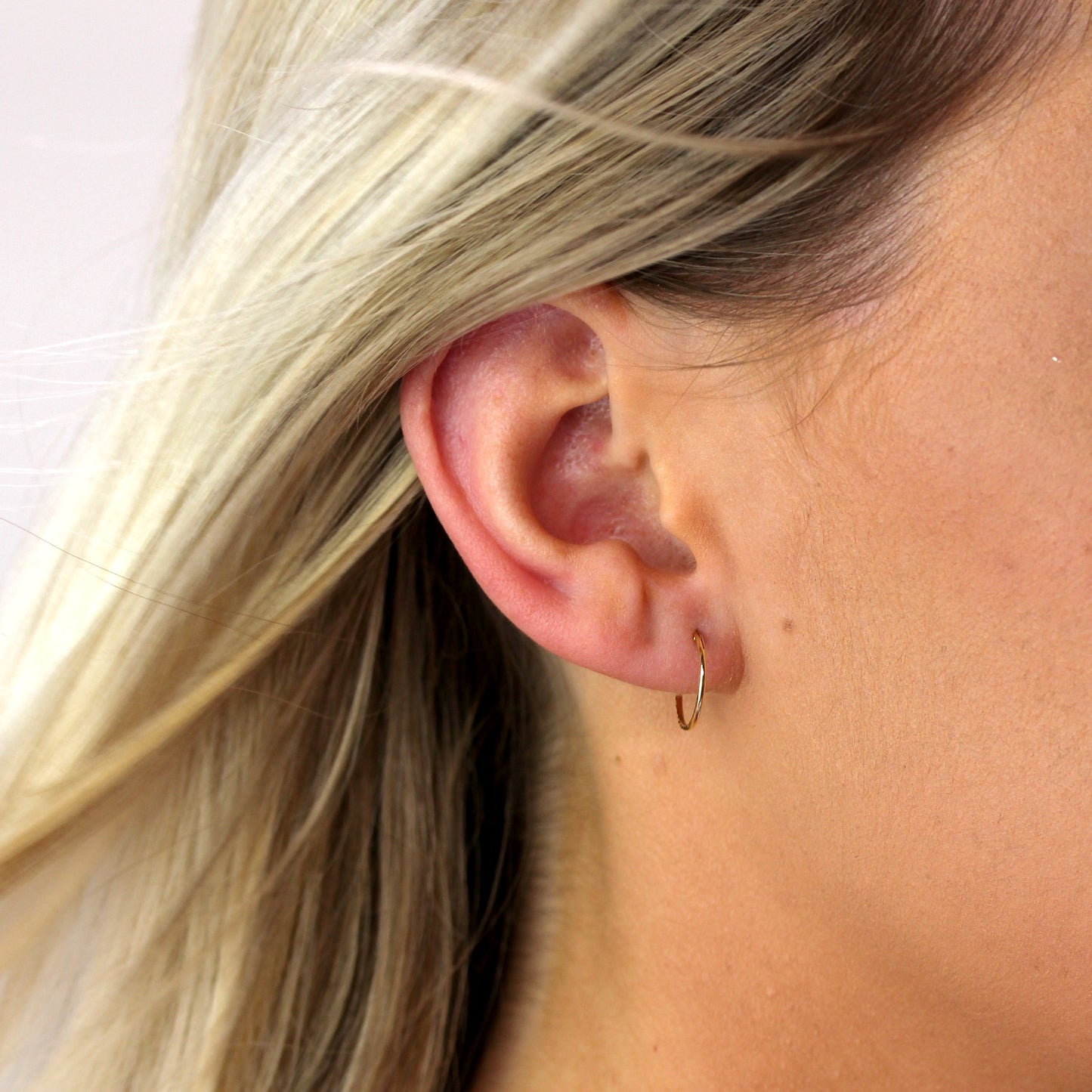 9 Karat Gelbgold-Creolen mit Diamantschliff, 12 mm