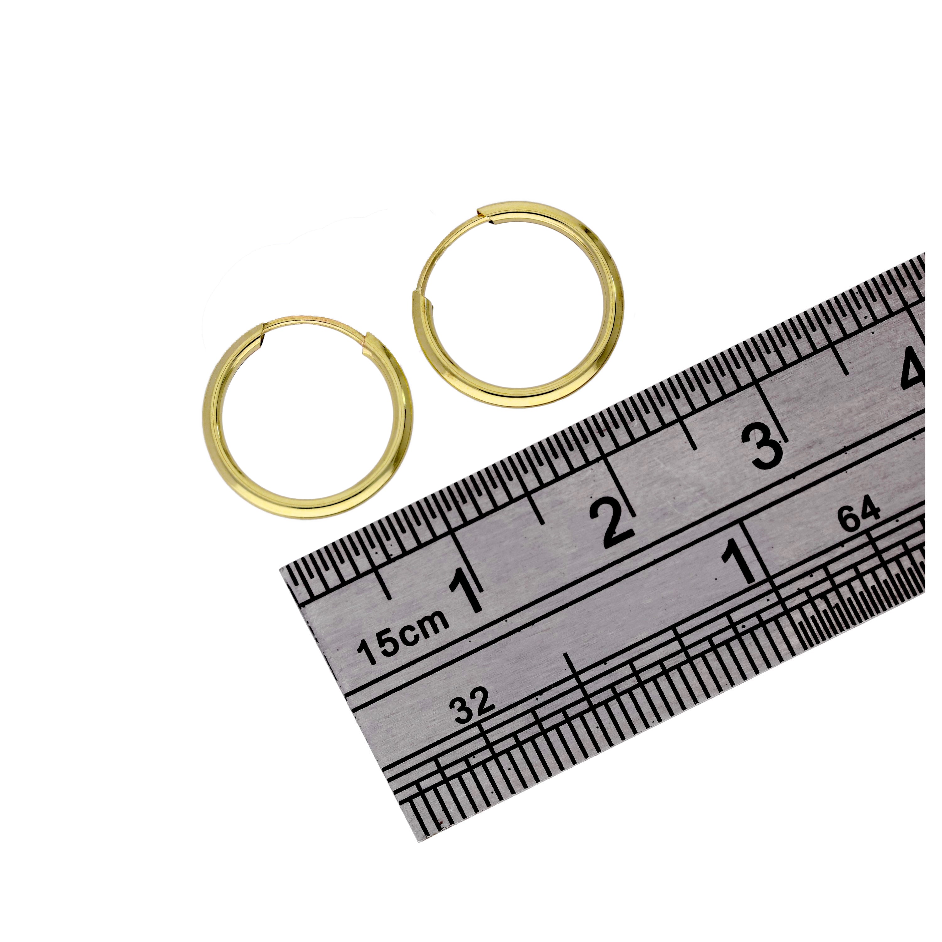 9 Karat Gelbgold-Creolen, 13 mm