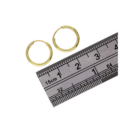 9 Karat Gelbgold-Creolen, 13 mm