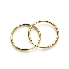 9 Karat Gelbgold-Creolen, 16 mm