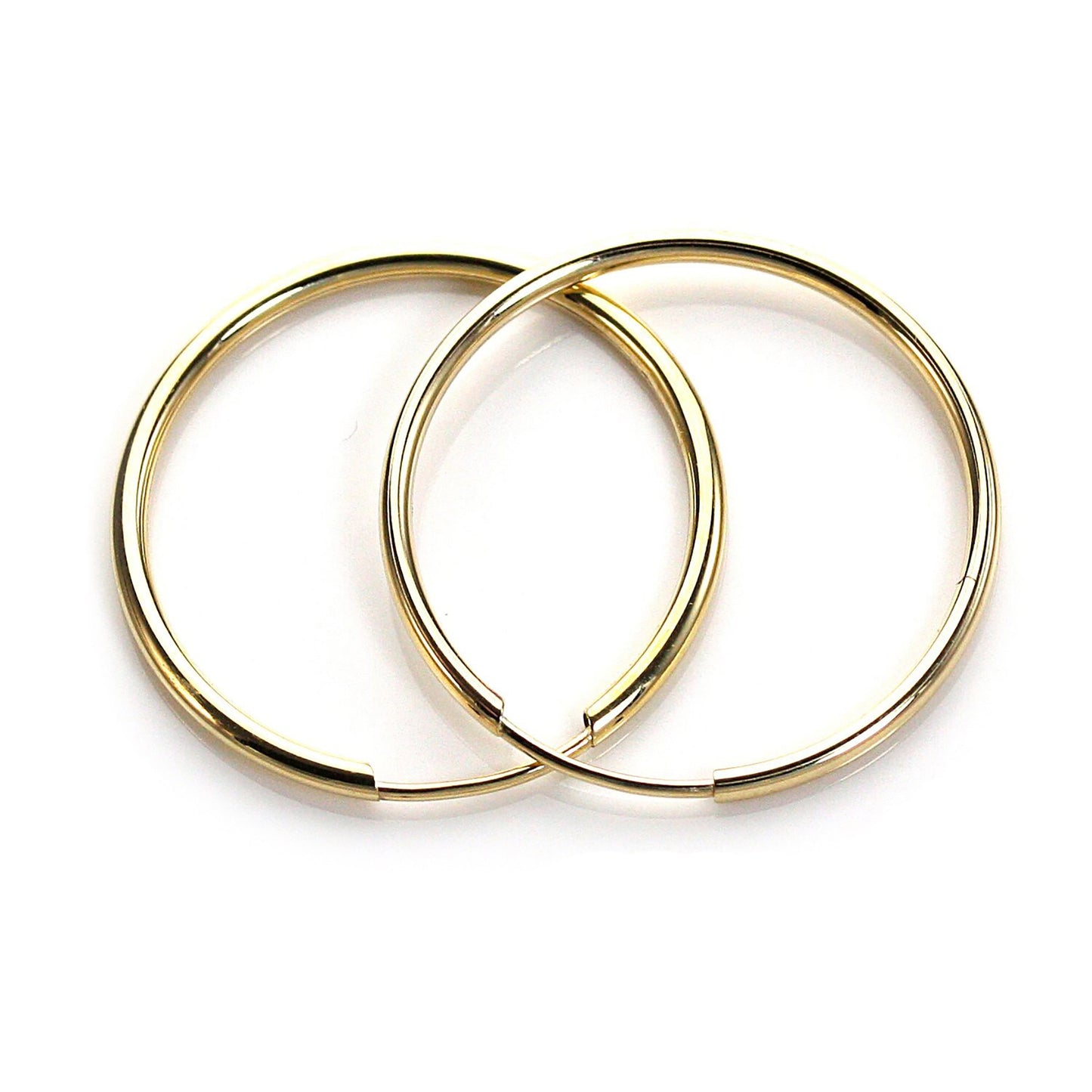 9 Karat Gold schlichte mittelgroße 20 mm Creolen