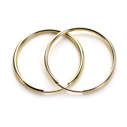 9 Karat Gold schlichte mittelgroße 20 mm Creolen