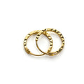 9 Karat Gelbgold 10 mm Creolen Ohrringe