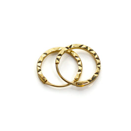 9 Karat Gelbgold 10 mm Creolen Ohrringe