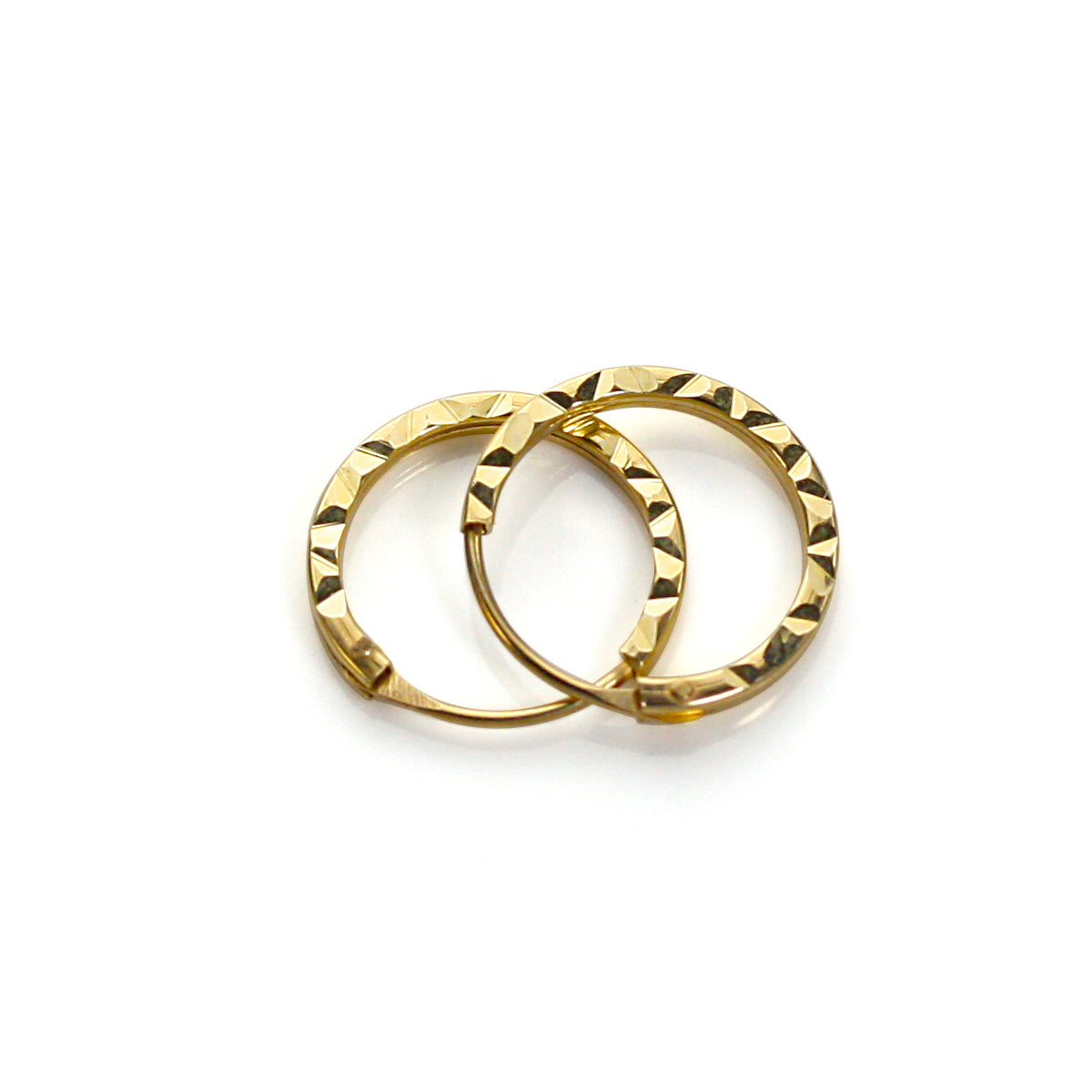 9 Karat Gelbgold 10 mm Creolen Ohrringe
