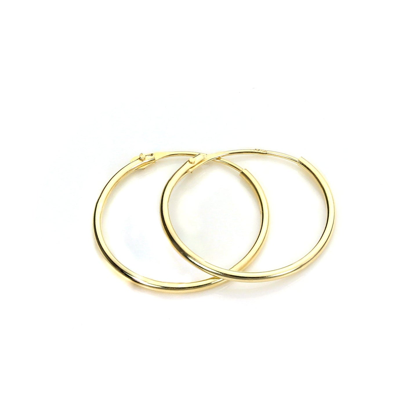 9 Karat Gold 14mm Schäfer Creolen Ohrringe