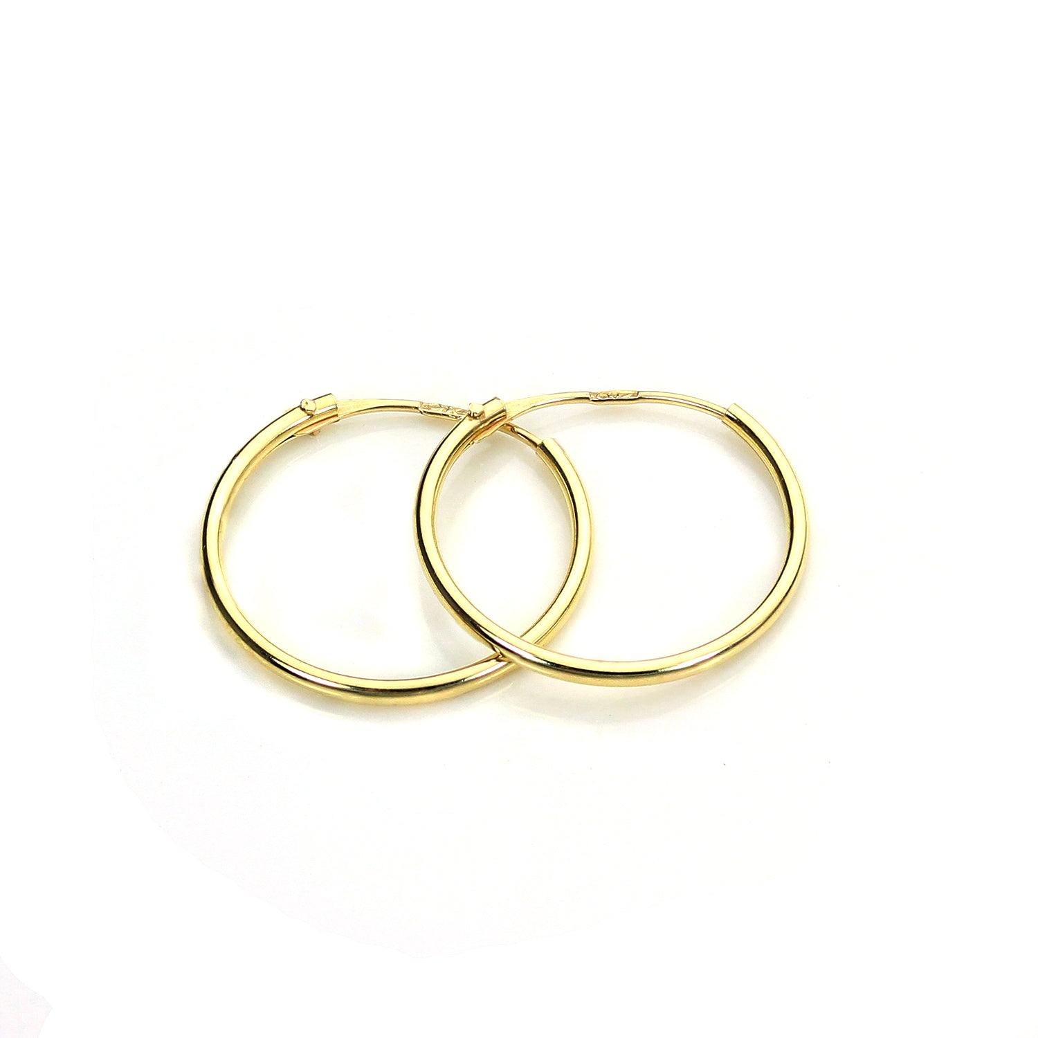 9 Karat Gold 12,5 mm Schläfer Creolen Ohrringe