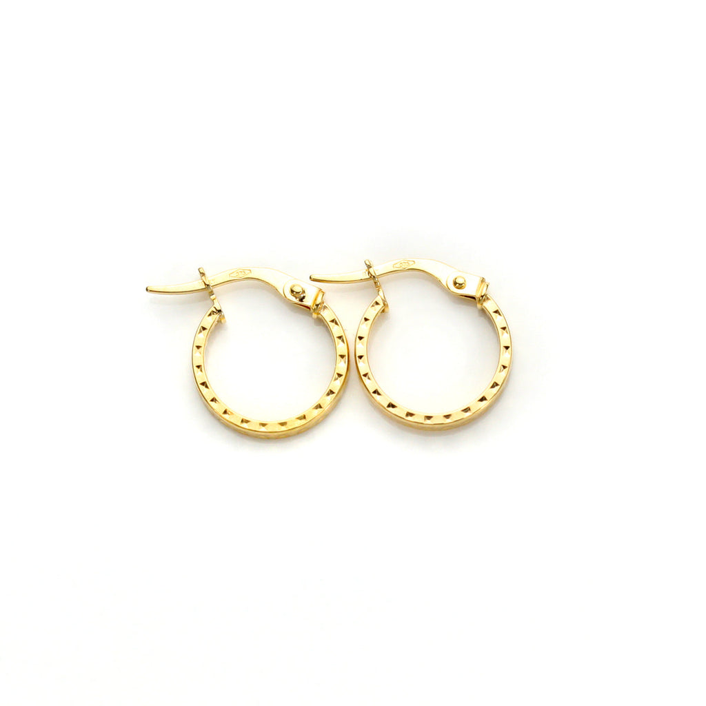 9 Karat Gelbgold Creolen-Ohrringe
