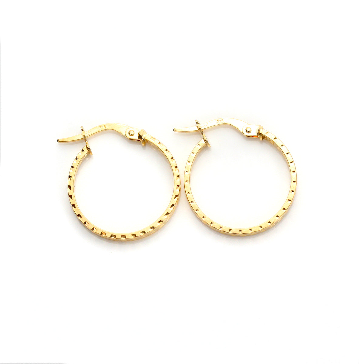 9 Karat Gelbgold Creolen-Ohrringe