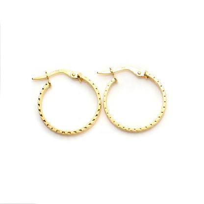 9ct Gelbgold Creolen-Ohrringe