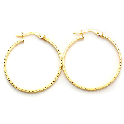 9ct Gelbgold Creolen-Ohrringe