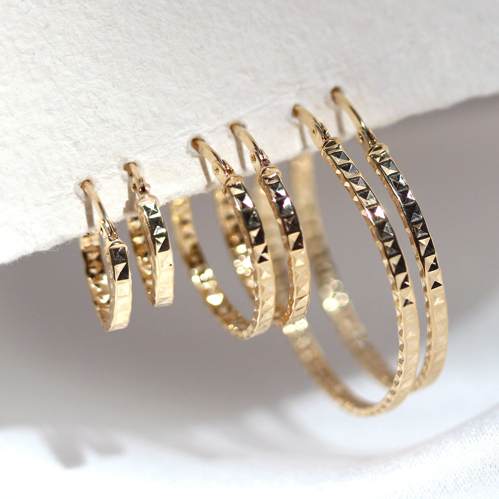9 Karat Gelbgold Creolen-Ohrringe