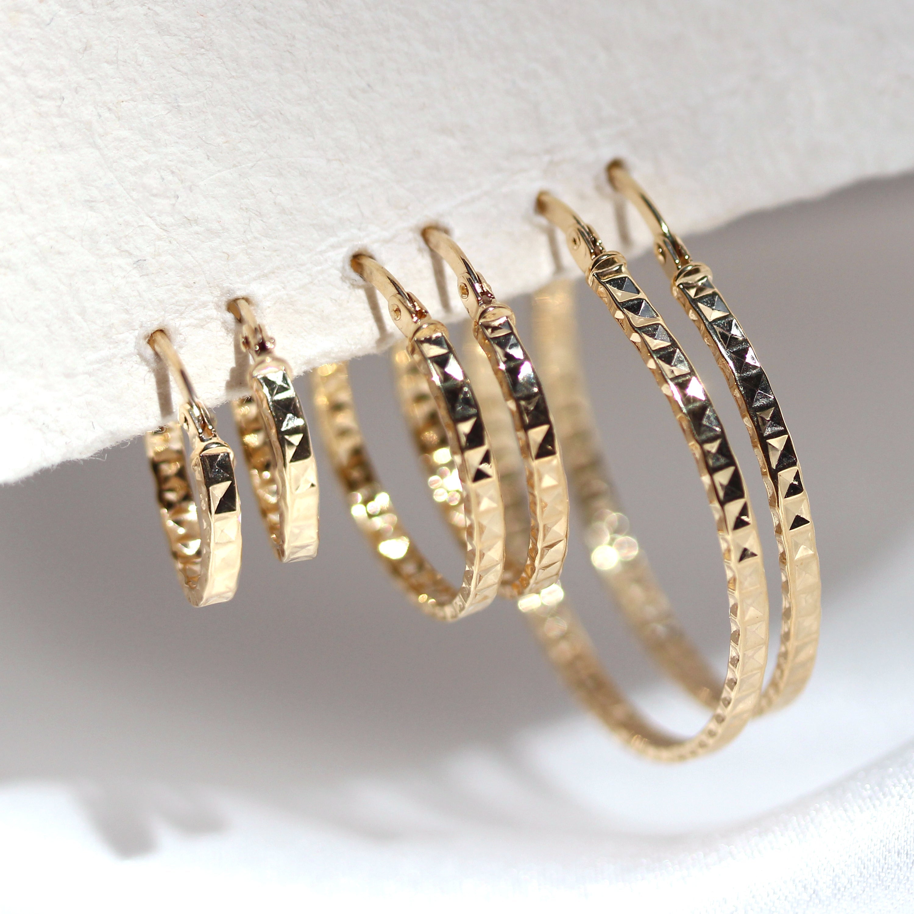 9 Karat Gelbgold Creolen-Ohrringe