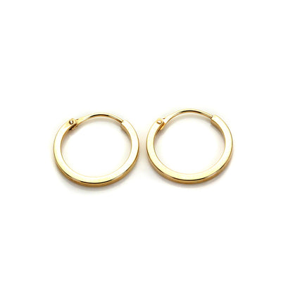 Hoop-Ohrringe aus 9 Karat Gelbgold