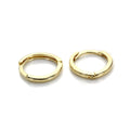 9 Karat Gold Einfach Klappcreolen Ohrringe