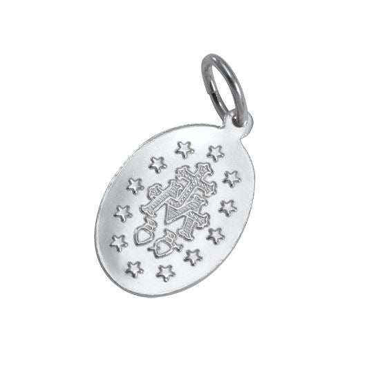 Wundertätige Medaille aus Sterlingsilber - poliert oder matt