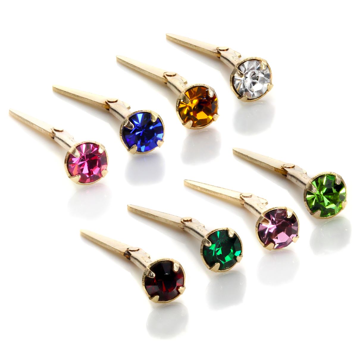 Andralok 9 Karat Gelbgold CZ 3 mm Nasenstecker