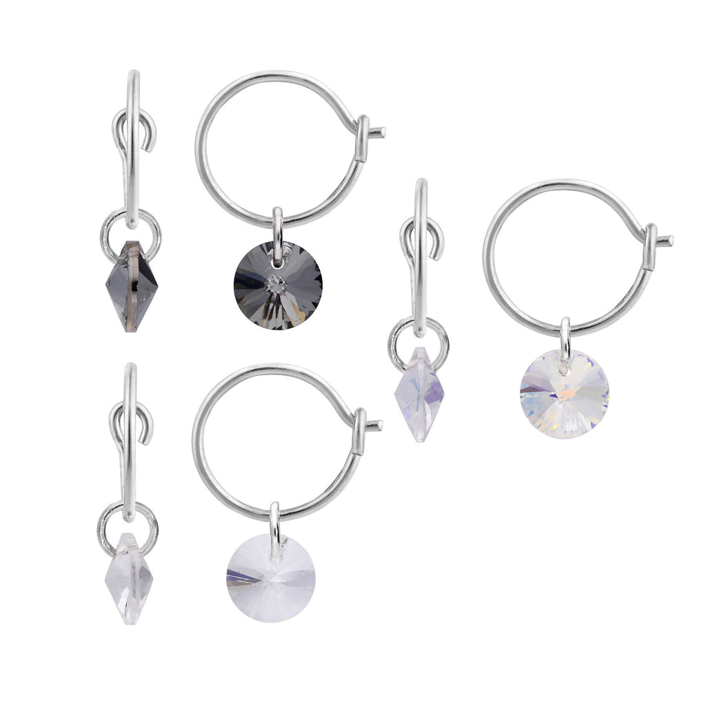 Ohrringe aus Sterlingsilber mit Swarovski Elements Charm