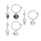 Ohrringe aus Sterlingsilber mit Swarovski Elements Charm