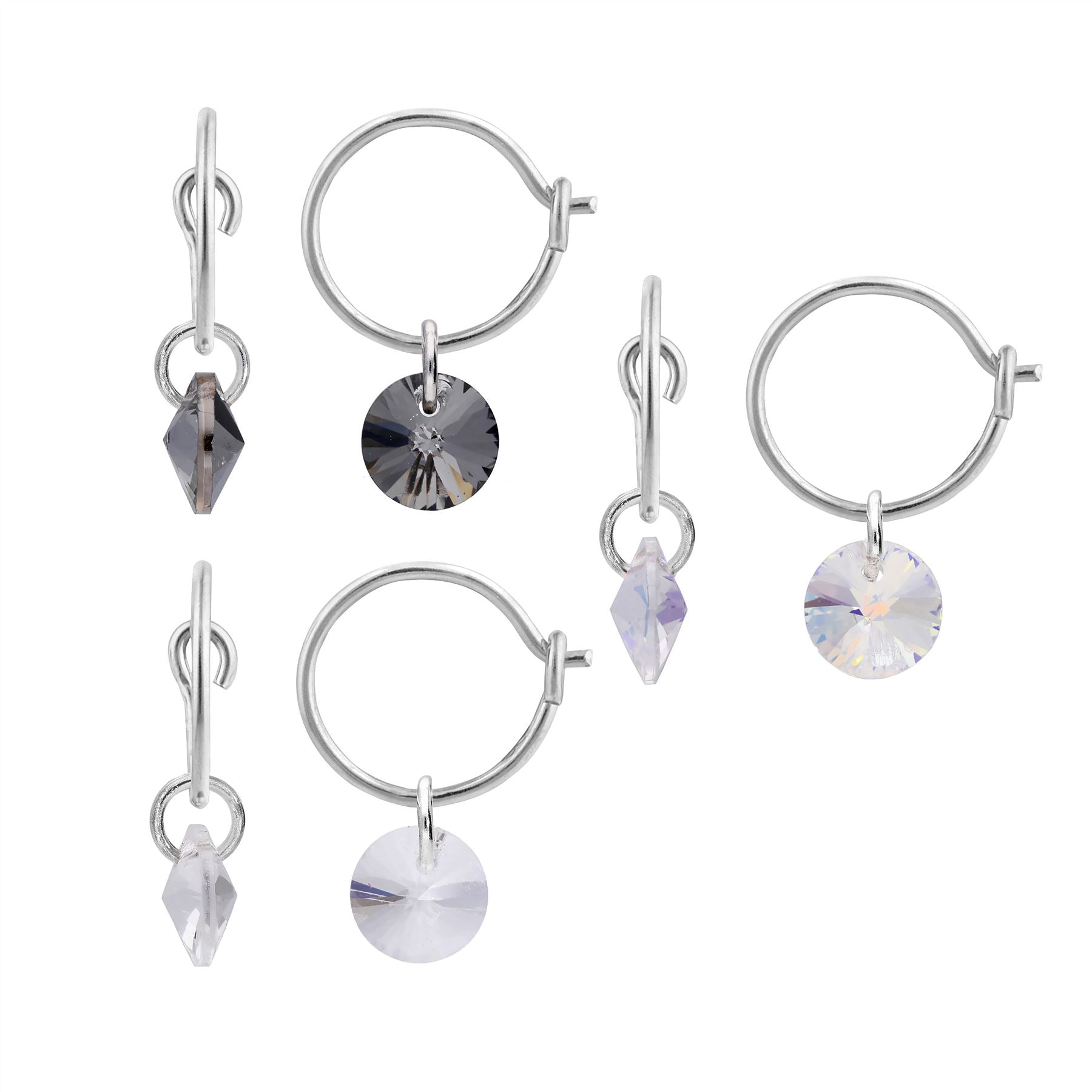 Ohrringe aus Sterlingsilber mit Swarovski Elements Charm