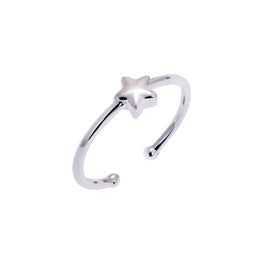 Sterlingsilber Stern Gleitring mit Kugelenden