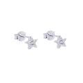 Sterlingsilber & CZ Kristall Stern Ohrstecker