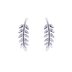 Sterlingsilber Blatt Ohrstecker