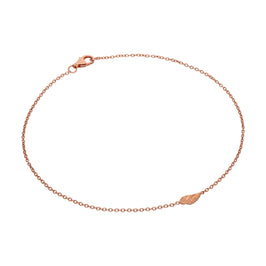 Rosévergoldet Sterlingsilber Flügel Belcher Fußkette