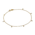 9 Karat Gold & Klar CZ Kristall 18 cm Verlängerungs Armband