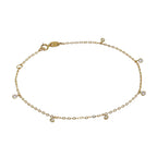 9 Karat Gold & Klar CZ Kristall 18 cm Verlängerungs Armband