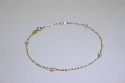 9 Karat Gold & 3mm Perle 18cm Verlängerungs Armband