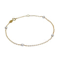 9 Karat Gold & 3 mm Perle 18 cm Verlängerungs Armband