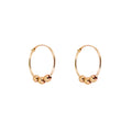 9 Karat Gelbgold 14 mm Creolen Ohrringe mit Anhängern
