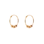 9 Karat Gelbgold 14 mm Creolen Ohrringe mit Anhängern