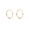 9 Karat Gelbgold Creolen Ohrringe mit Perle